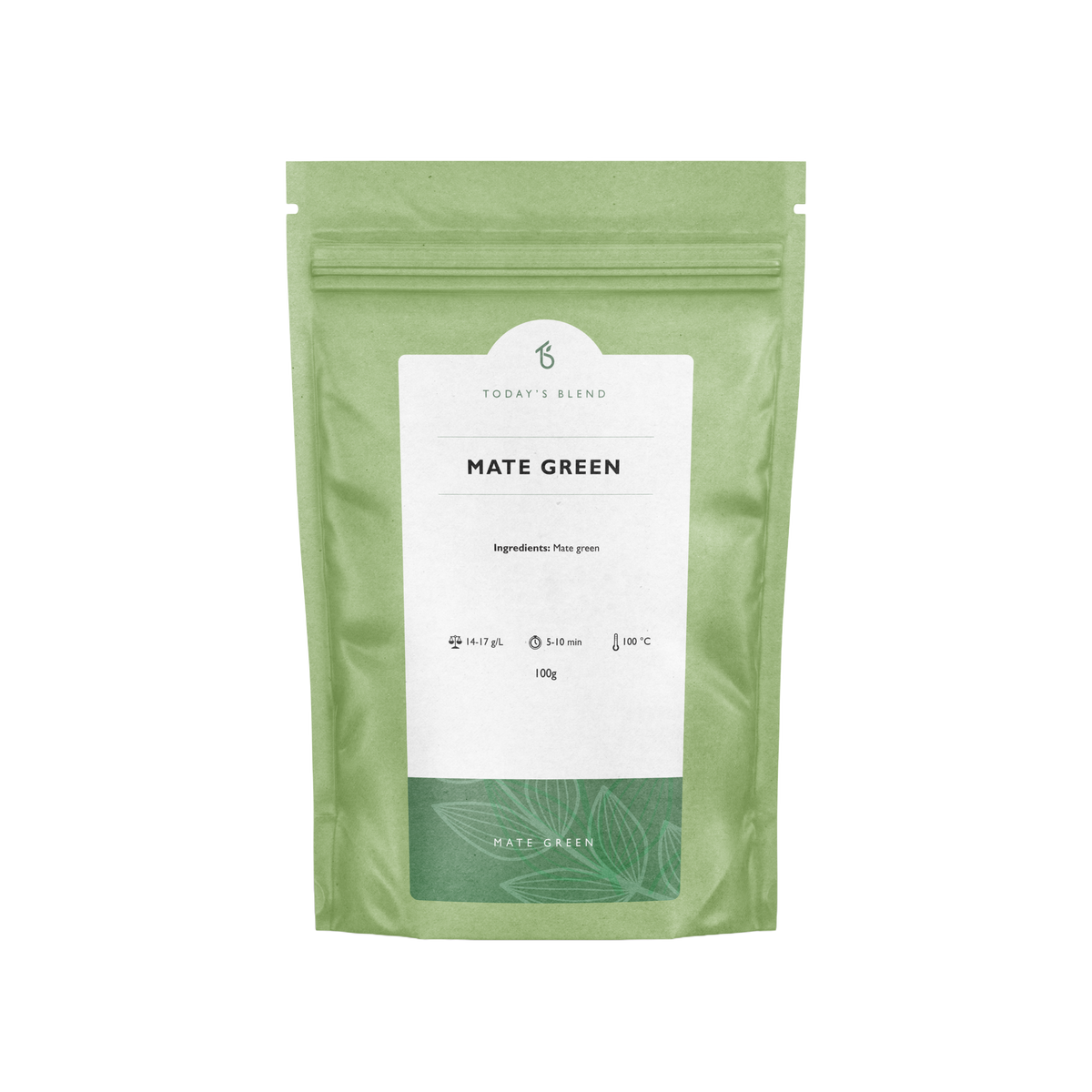 Yerba mate Green – achterkant verpakking met samenstelling en herkomst